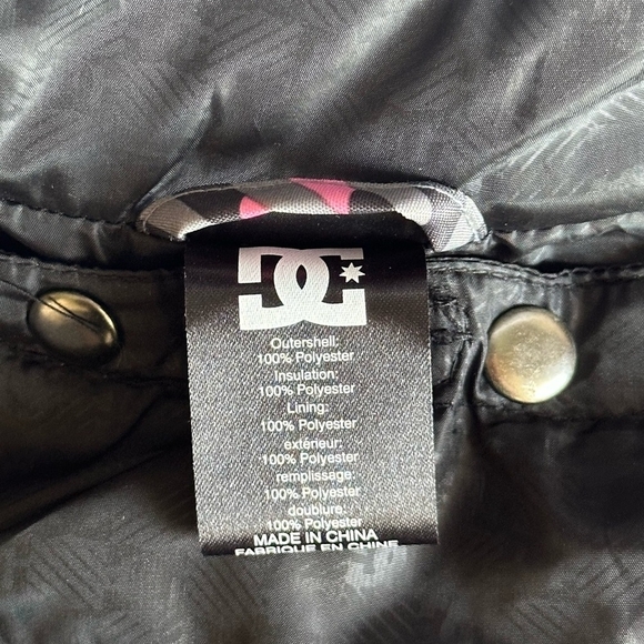 DC Gray Pink Snowboarding Ski Jacket Women's Winter Jacket Hooded Puffer Jacket - Picture 8 of 10